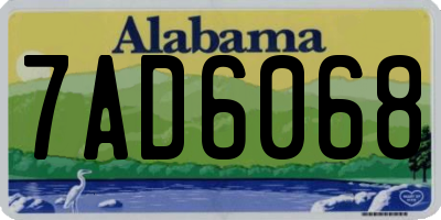 AL license plate 7AD6068