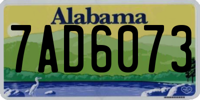 AL license plate 7AD6073