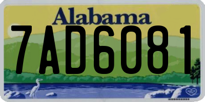 AL license plate 7AD6081