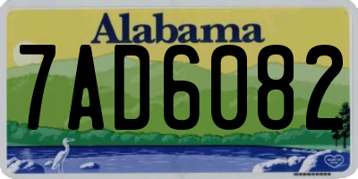 AL license plate 7AD6082
