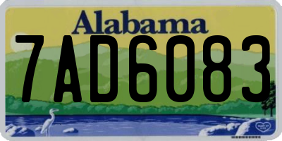 AL license plate 7AD6083