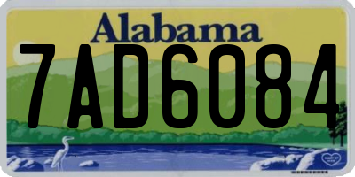 AL license plate 7AD6084