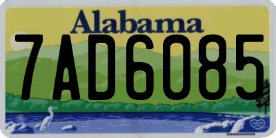 AL license plate 7AD6085