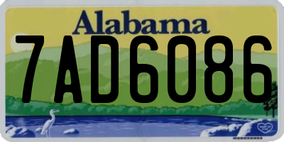 AL license plate 7AD6086