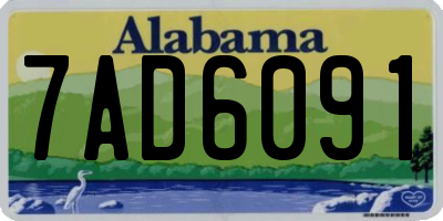 AL license plate 7AD6091