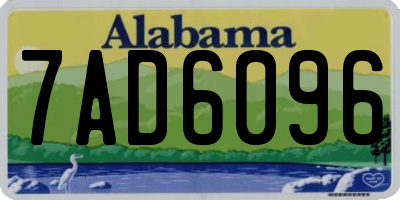 AL license plate 7AD6096