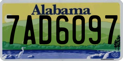 AL license plate 7AD6097