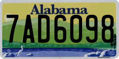 AL license plate 7AD6098