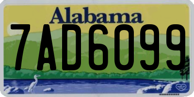 AL license plate 7AD6099