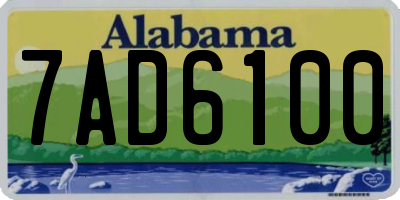 AL license plate 7AD6100