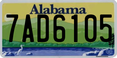 AL license plate 7AD6105