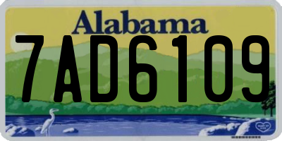 AL license plate 7AD6109