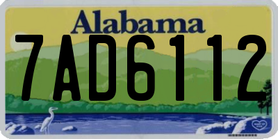 AL license plate 7AD6112