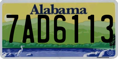 AL license plate 7AD6113