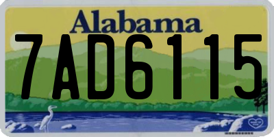 AL license plate 7AD6115