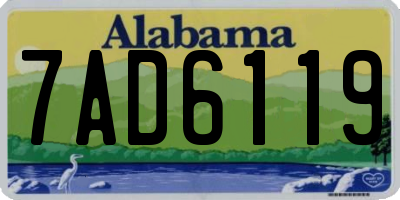 AL license plate 7AD6119