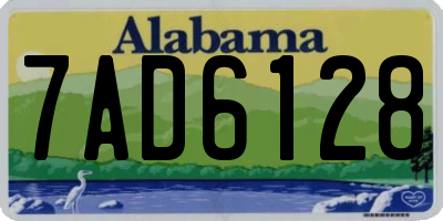 AL license plate 7AD6128