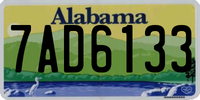 AL license plate 7AD6133