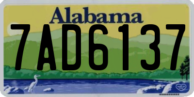 AL license plate 7AD6137