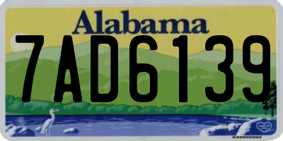AL license plate 7AD6139