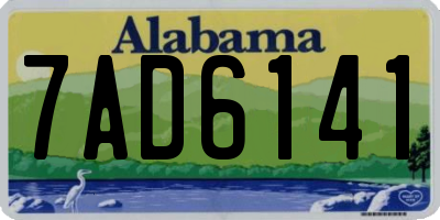 AL license plate 7AD6141