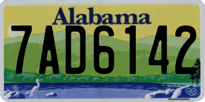 AL license plate 7AD6142