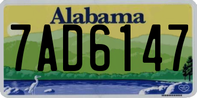AL license plate 7AD6147