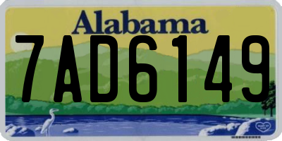 AL license plate 7AD6149