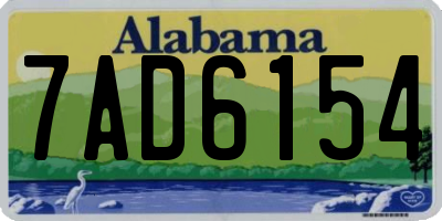 AL license plate 7AD6154