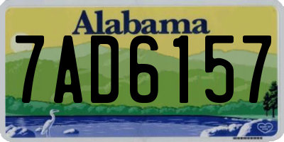 AL license plate 7AD6157