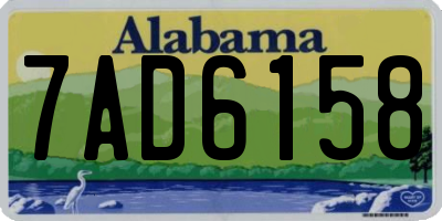 AL license plate 7AD6158