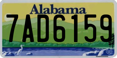 AL license plate 7AD6159
