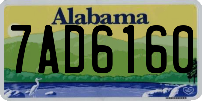 AL license plate 7AD6160