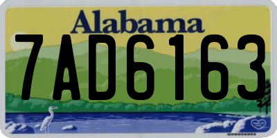 AL license plate 7AD6163