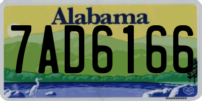 AL license plate 7AD6166