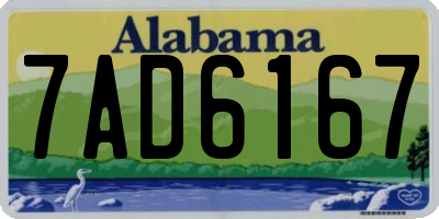 AL license plate 7AD6167