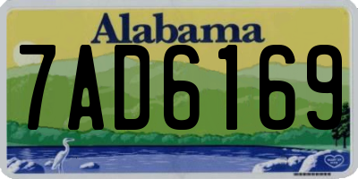 AL license plate 7AD6169
