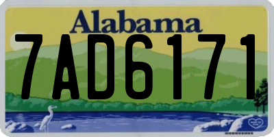 AL license plate 7AD6171