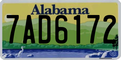 AL license plate 7AD6172