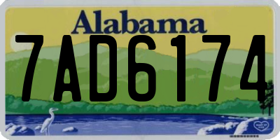 AL license plate 7AD6174