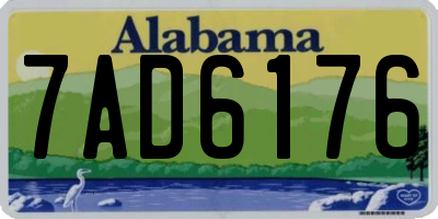 AL license plate 7AD6176