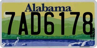 AL license plate 7AD6178