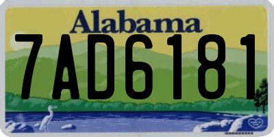 AL license plate 7AD6181