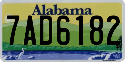 AL license plate 7AD6182