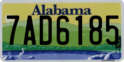 AL license plate 7AD6185
