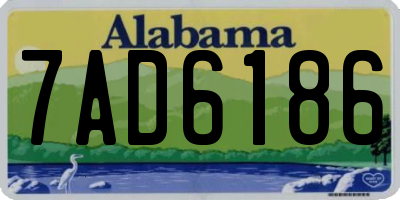 AL license plate 7AD6186