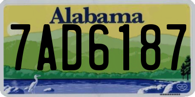 AL license plate 7AD6187