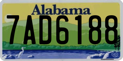 AL license plate 7AD6188
