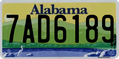 AL license plate 7AD6189