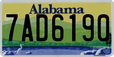 AL license plate 7AD6190